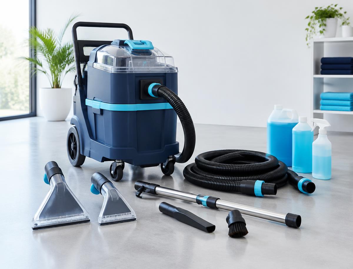 Sofá de tecido claro finalizado após limpeza profissional da WipeClean